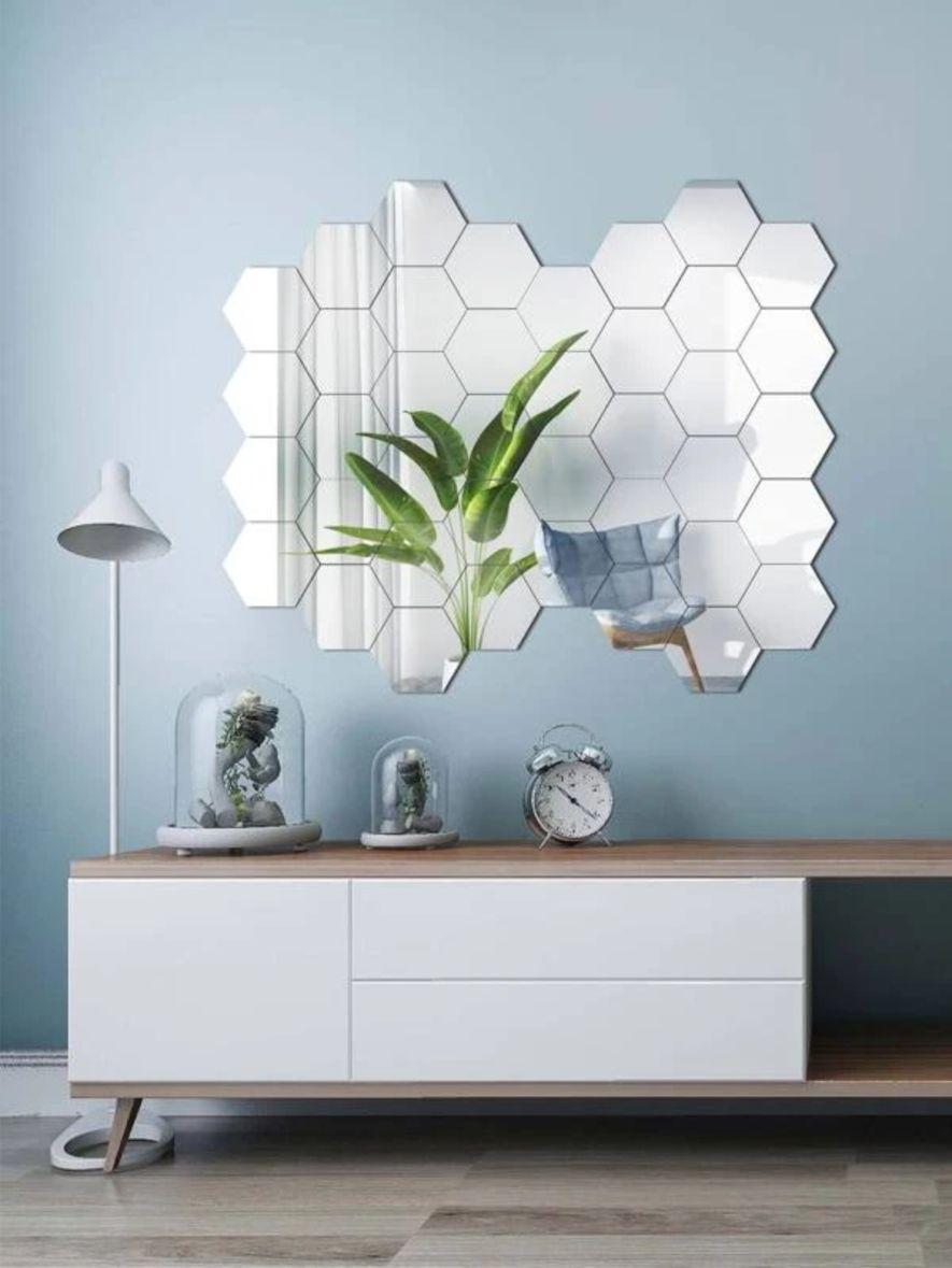 Lumo™ | Hexagonal Mirror Stickers - Pack Of 40